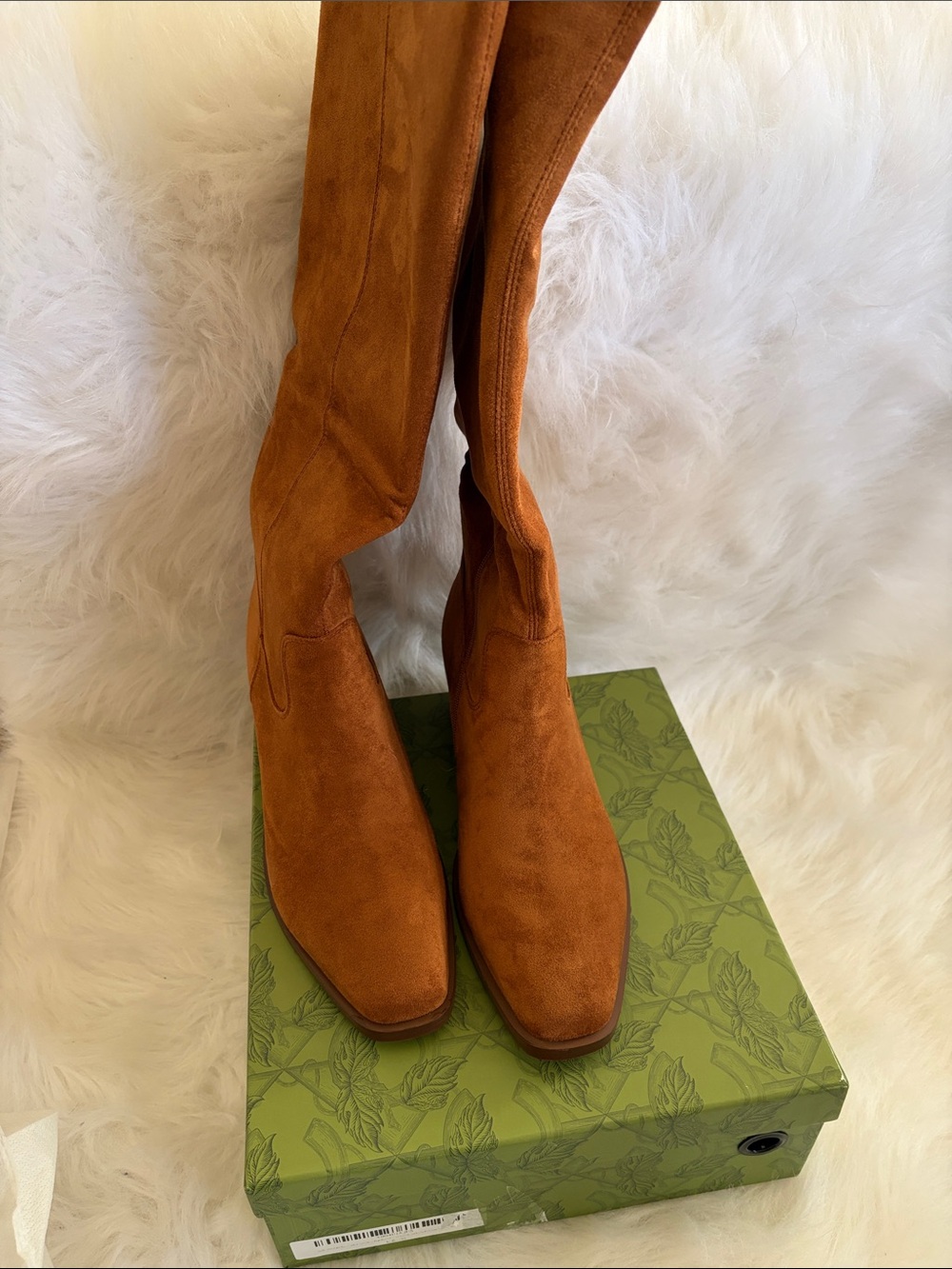Women's Over-the-Knee Suede Boot in Camel